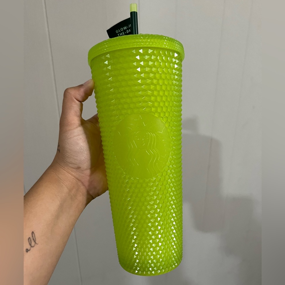 Starbucks Neon Green Studded Tumbler